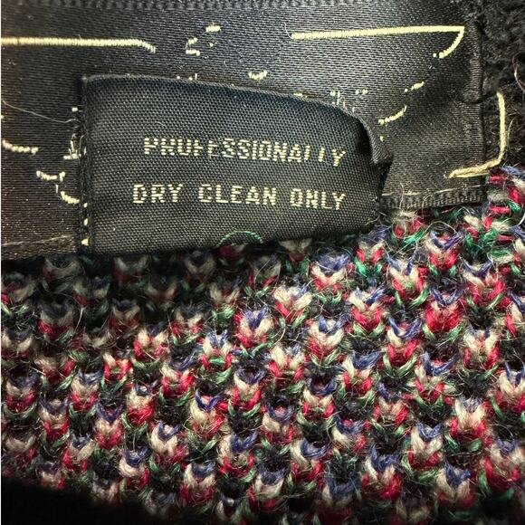 VNTG Falcon Italian Design, Multicolored, Wool, Thick, One Button Cardigan- L/XL - Picture 4 of 11